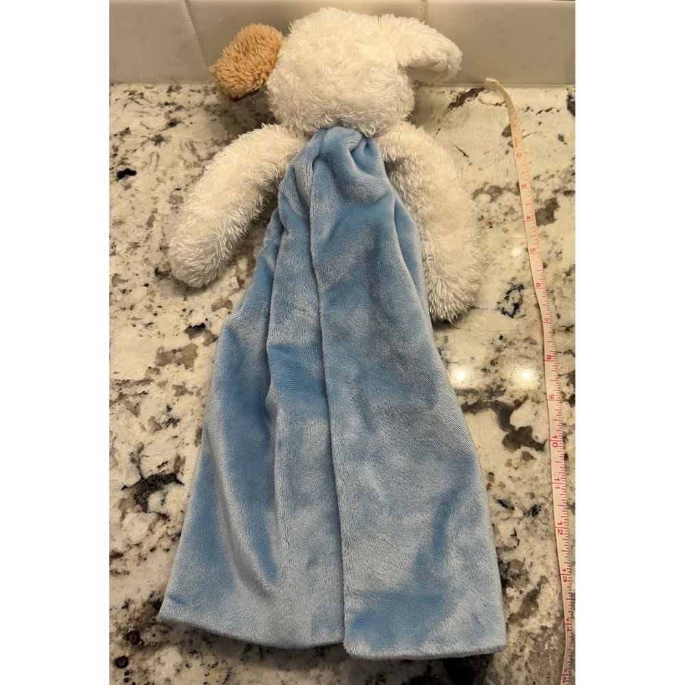Bunnies by the Bay Lovey Puppy Dog Best Friend Skipit Blue Security Blanket Toy - Picture 3 of 3